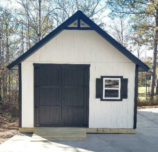 High angle shed roof